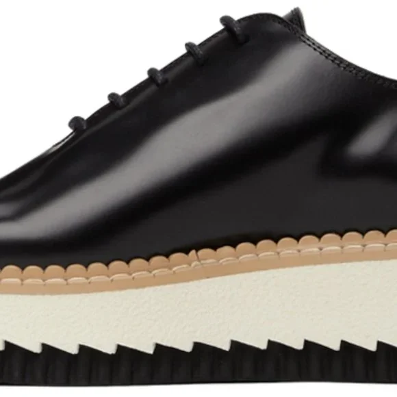 Chloé Black Kurtys Lace-Up Derbys NWT - Picture 4 of 5